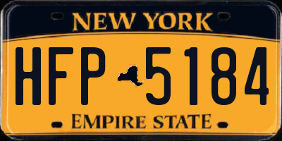 NY license plate HFP5184