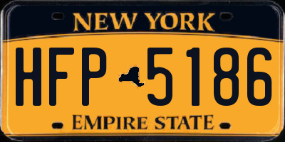 NY license plate HFP5186