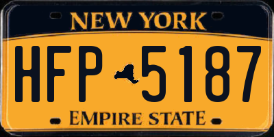 NY license plate HFP5187