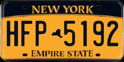 NY license plate HFP5192