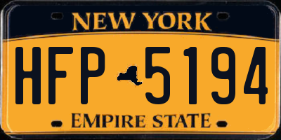 NY license plate HFP5194