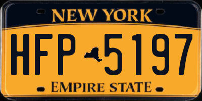 NY license plate HFP5197