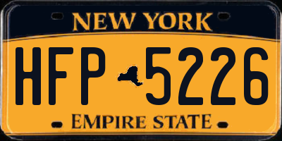 NY license plate HFP5226