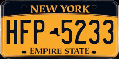 NY license plate HFP5233