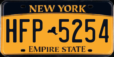 NY license plate HFP5254