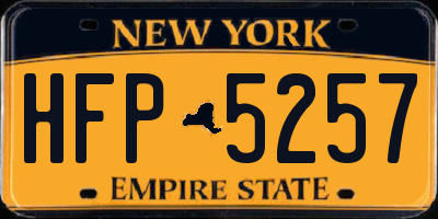 NY license plate HFP5257