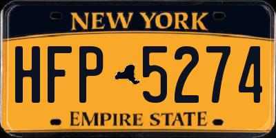NY license plate HFP5274