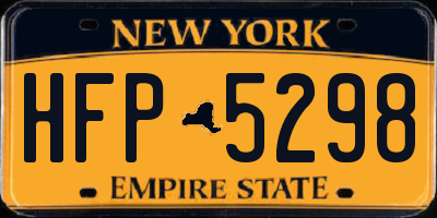 NY license plate HFP5298