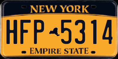 NY license plate HFP5314