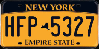 NY license plate HFP5327