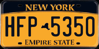 NY license plate HFP5350