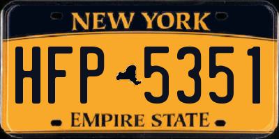 NY license plate HFP5351