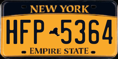 NY license plate HFP5364