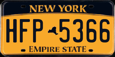 NY license plate HFP5366