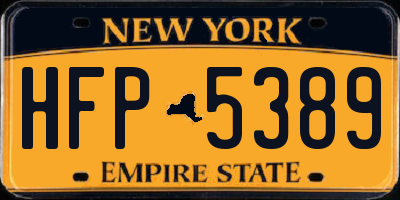 NY license plate HFP5389