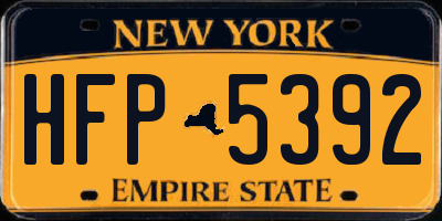 NY license plate HFP5392