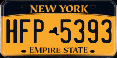 NY license plate HFP5393