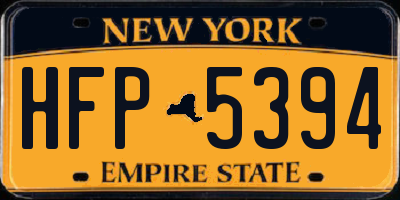 NY license plate HFP5394
