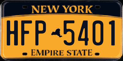NY license plate HFP5401