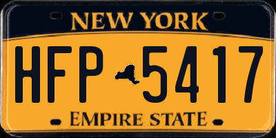 NY license plate HFP5417