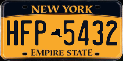 NY license plate HFP5432