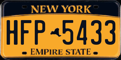 NY license plate HFP5433