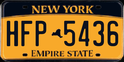 NY license plate HFP5436