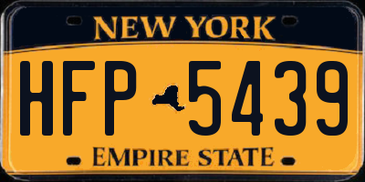 NY license plate HFP5439