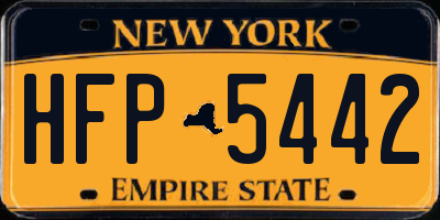 NY license plate HFP5442
