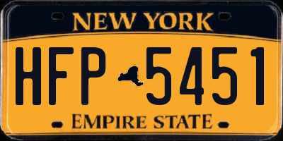 NY license plate HFP5451