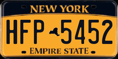 NY license plate HFP5452