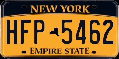 NY license plate HFP5462