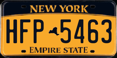 NY license plate HFP5463