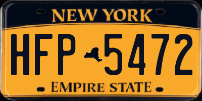 NY license plate HFP5472