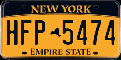 NY license plate HFP5474