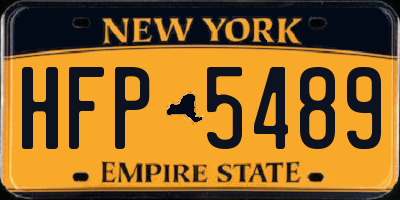 NY license plate HFP5489
