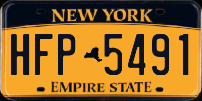 NY license plate HFP5491
