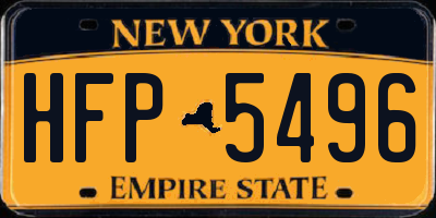 NY license plate HFP5496
