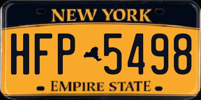 NY license plate HFP5498