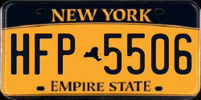 NY license plate HFP5506