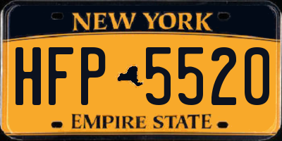 NY license plate HFP5520