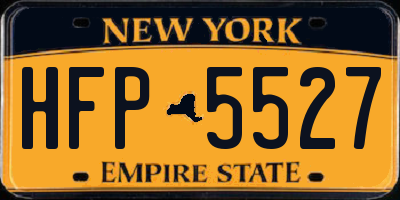 NY license plate HFP5527