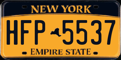 NY license plate HFP5537