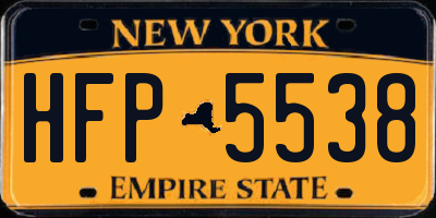 NY license plate HFP5538
