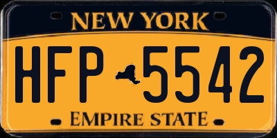 NY license plate HFP5542