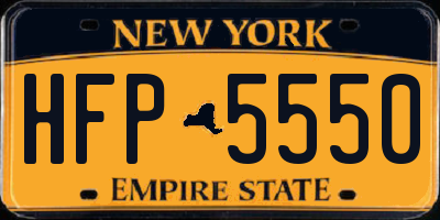 NY license plate HFP5550