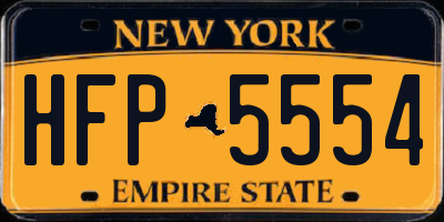 NY license plate HFP5554