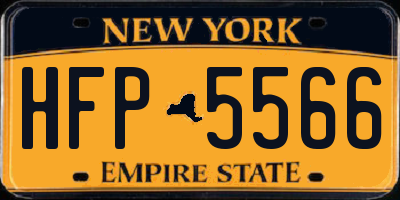 NY license plate HFP5566