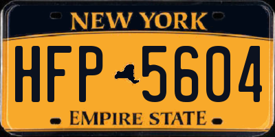 NY license plate HFP5604
