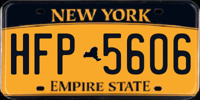 NY license plate HFP5606